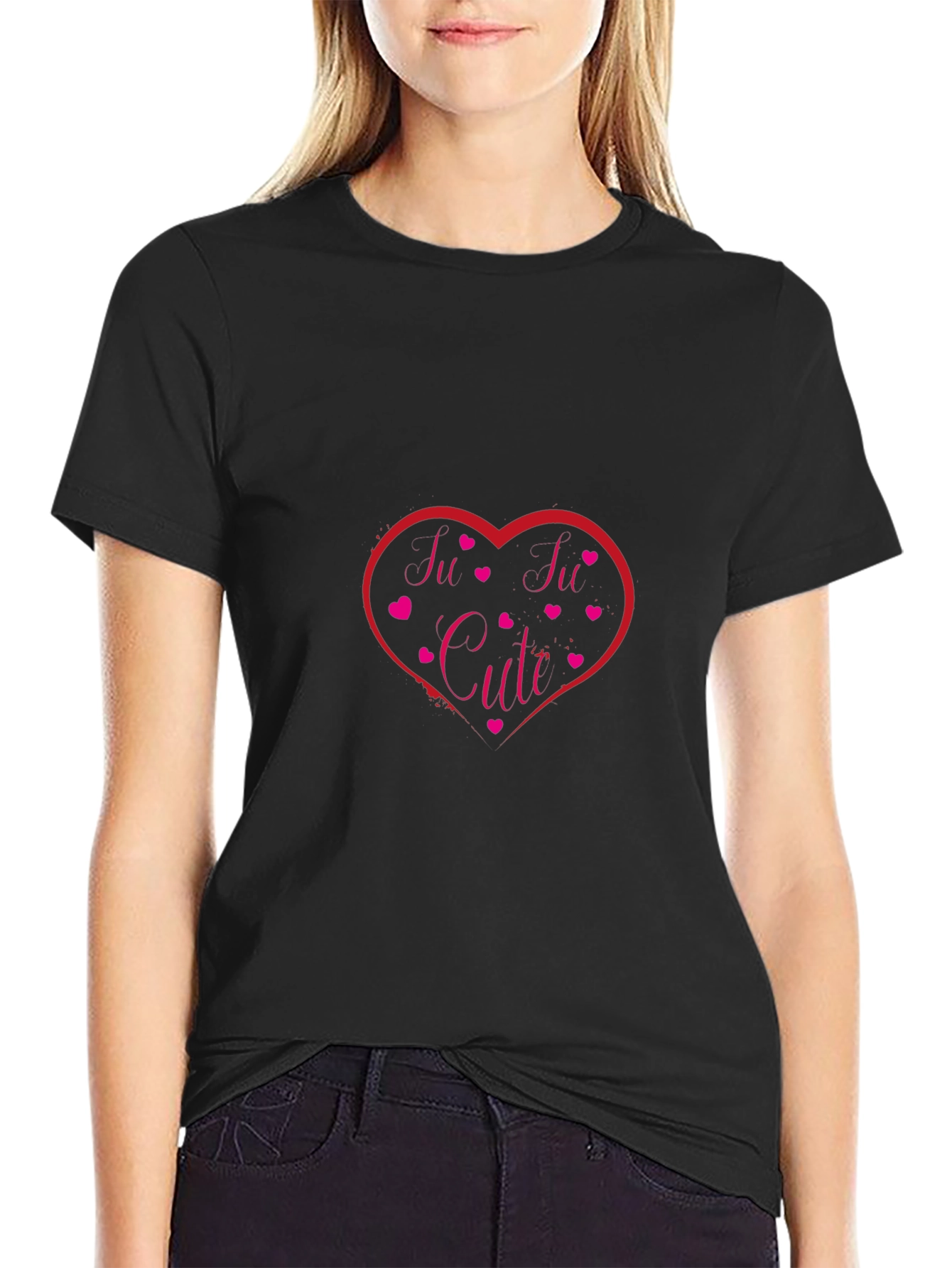 Ju Ju Cute Heart T-Shirt - Trendy Casual Wear