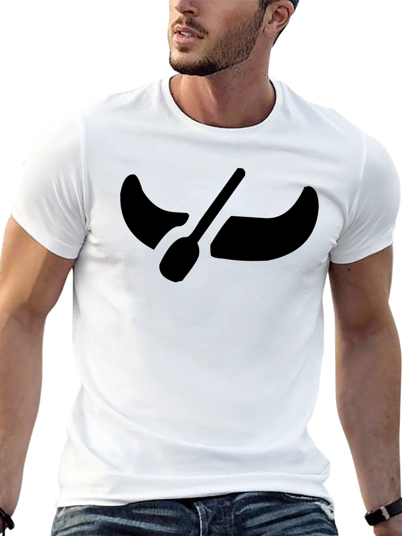 Canoe Paddle Graphic Tee - Black