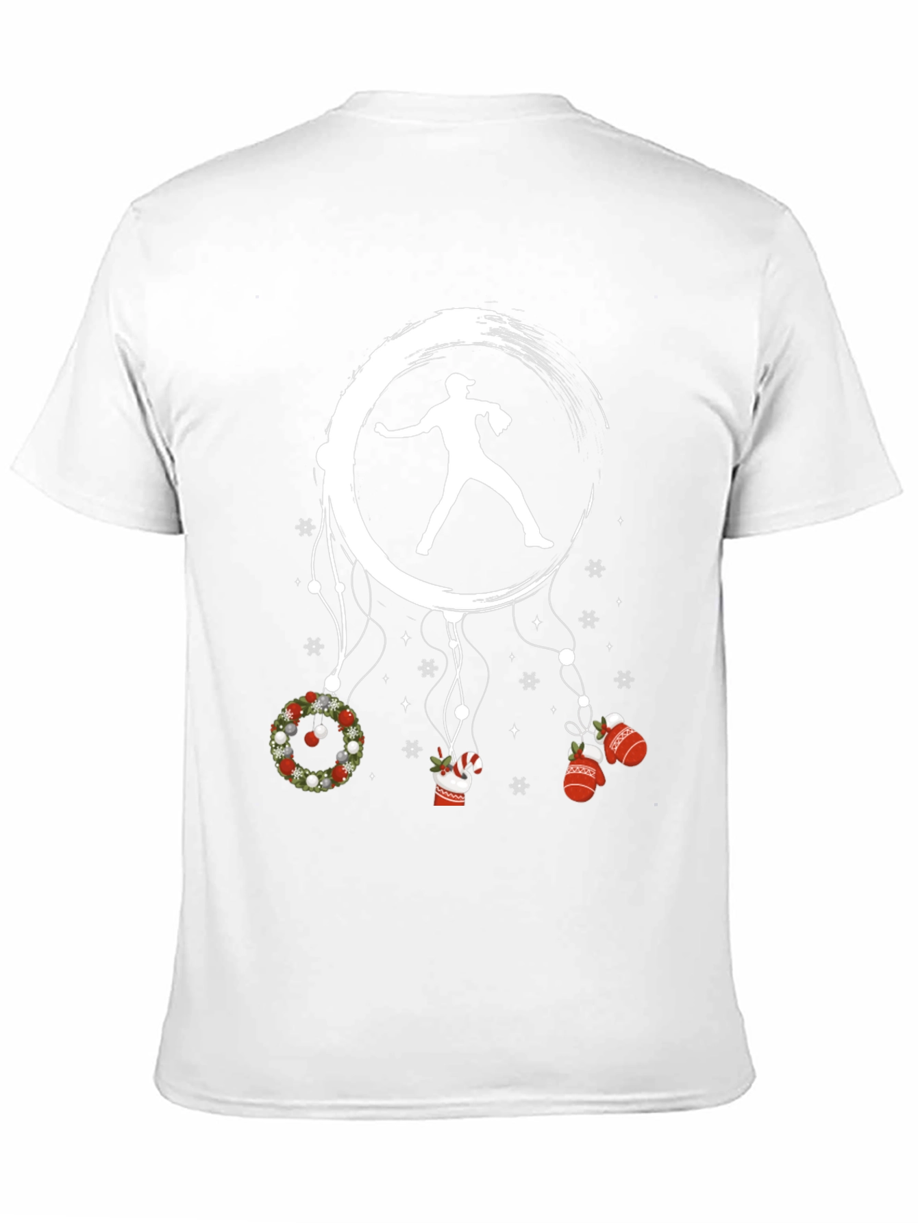 Baseball Christmas T-Shirt Pitcher Design