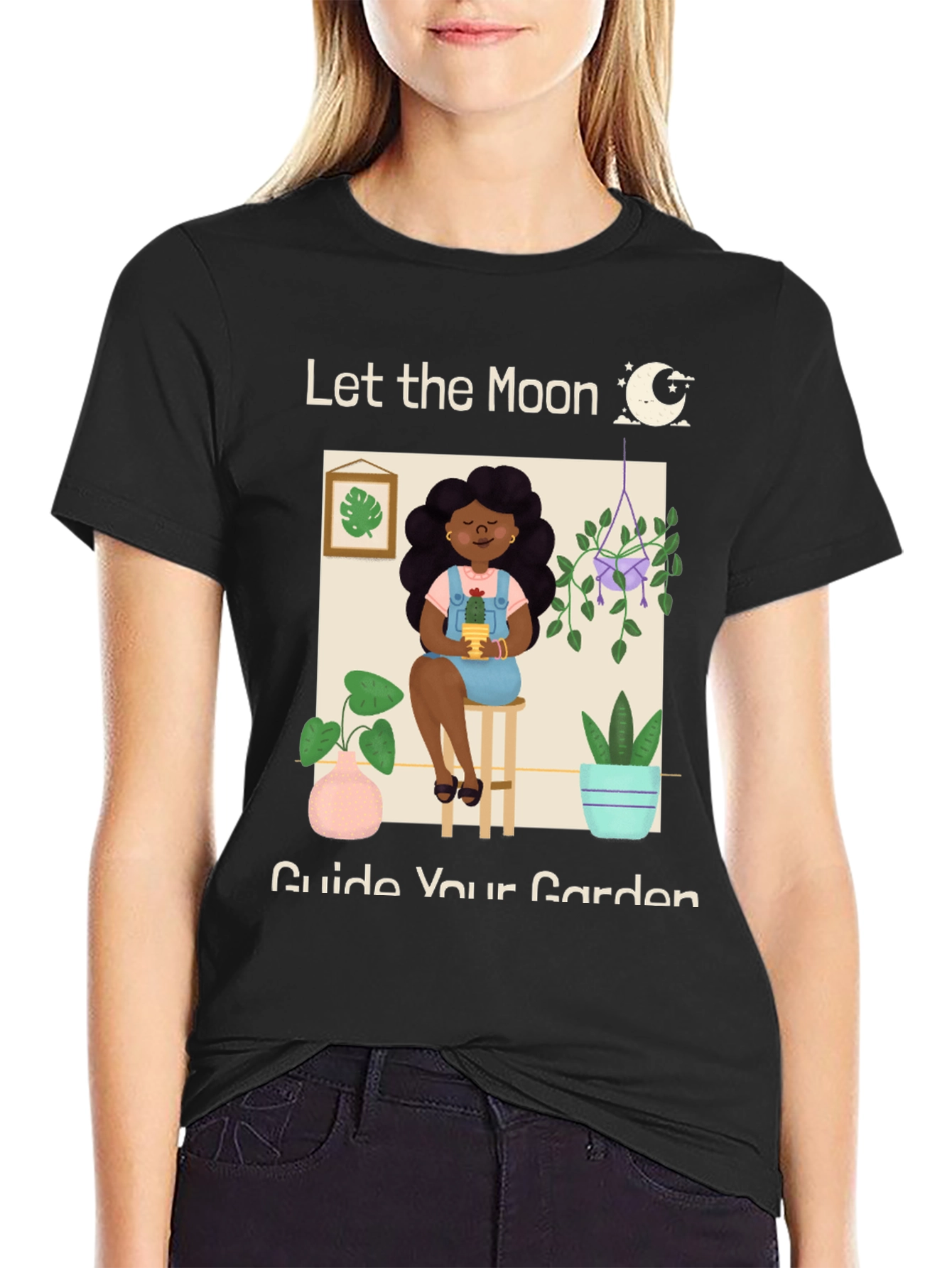 Moon Garden T-Shirt - Cute Plant Lady Graphic Tee