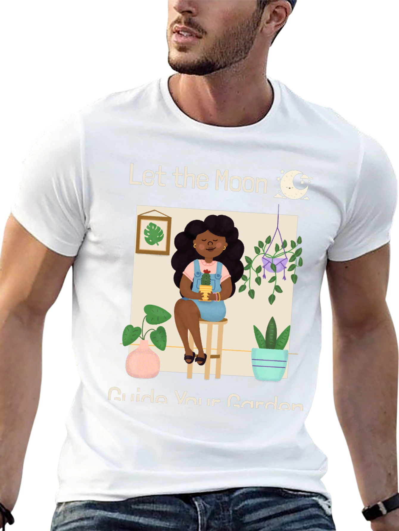 Moon Garden T-Shirt - Cute Plant Lady Graphic Tee