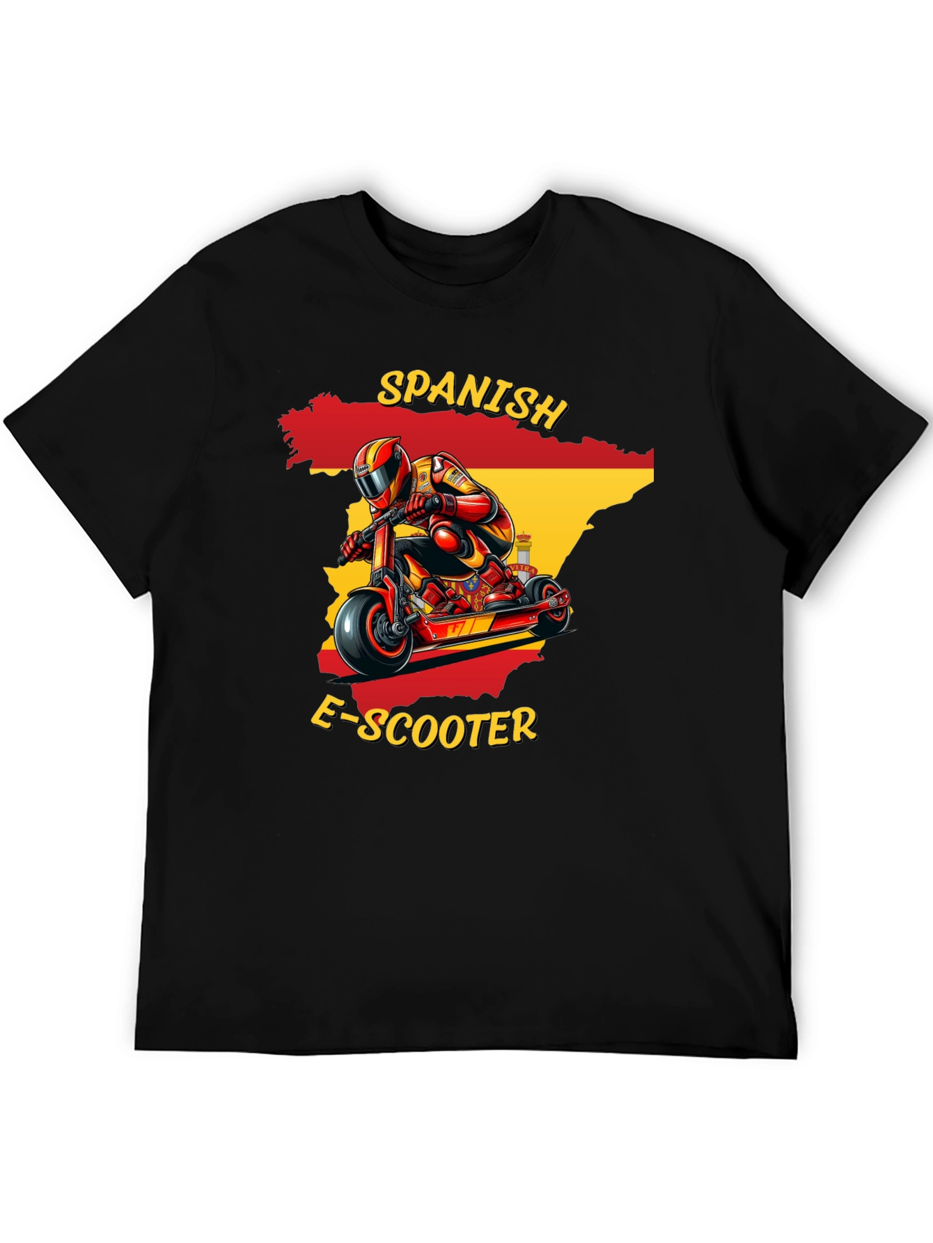 Spanish E-Scooter Rider T-Shirt - Cool Graphic Tee