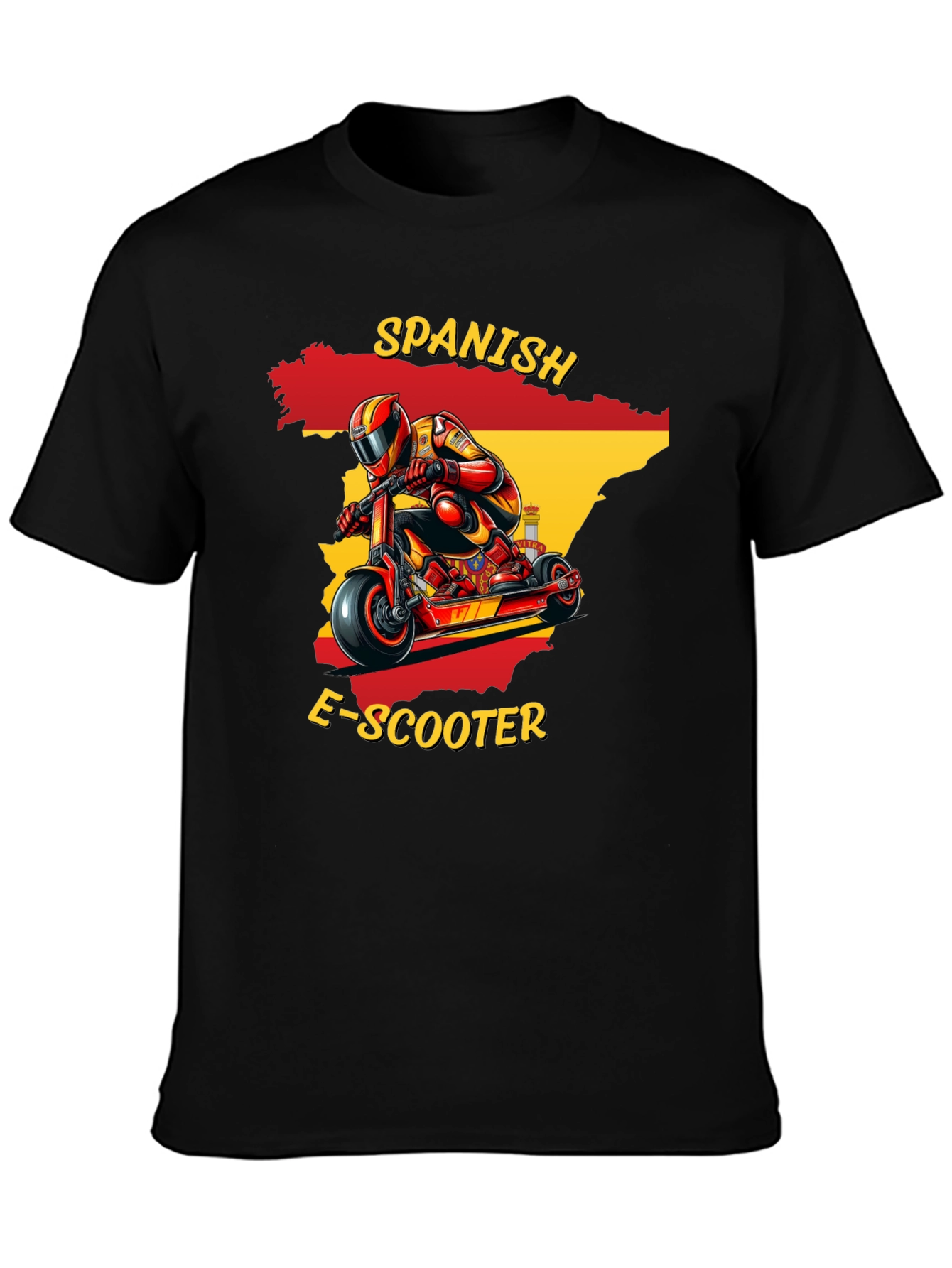 Spanish E-Scooter Rider T-Shirt - Cool Graphic Tee