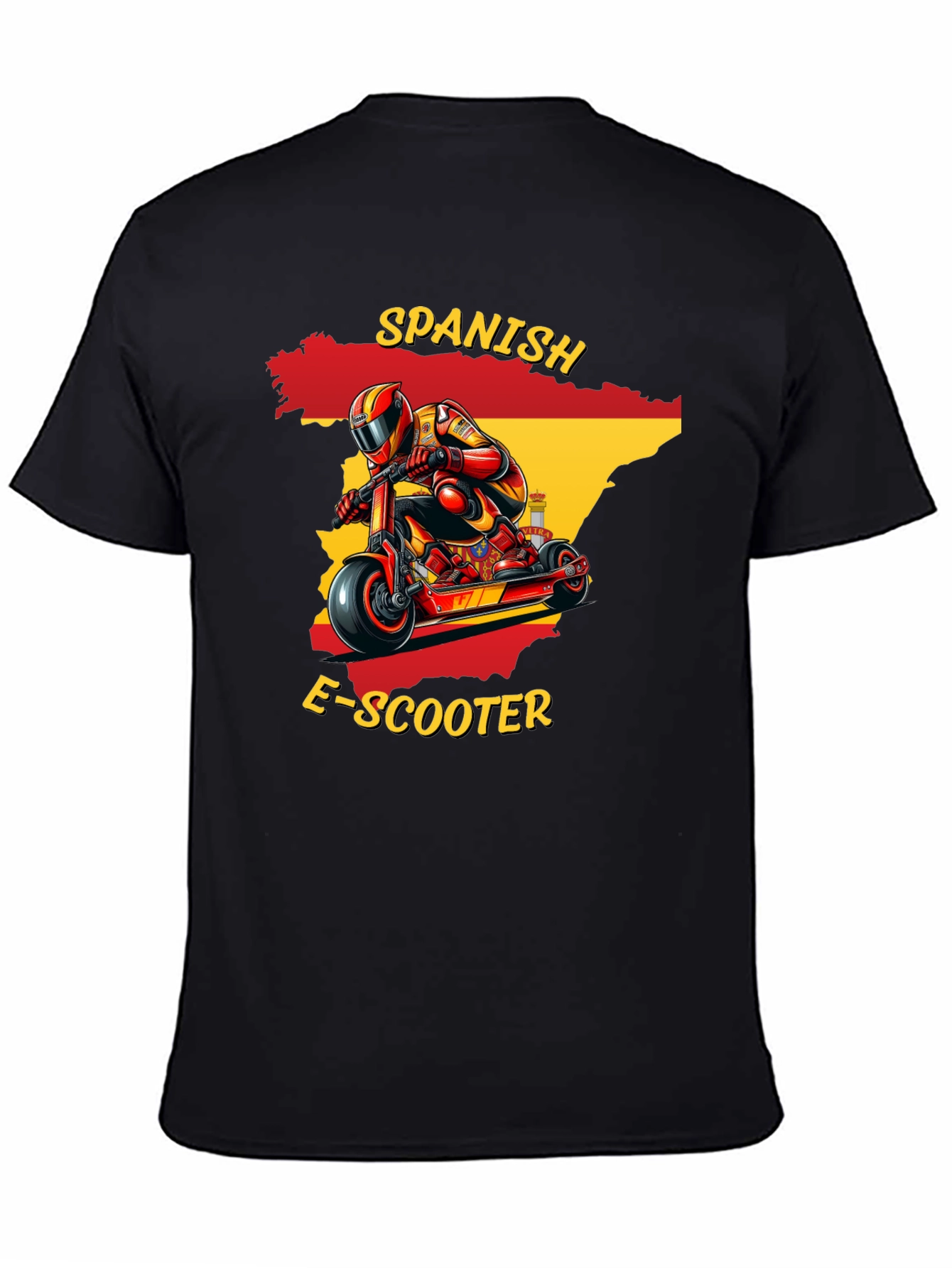 Spanish E-Scooter Rider T-Shirt - Cool Graphic Tee