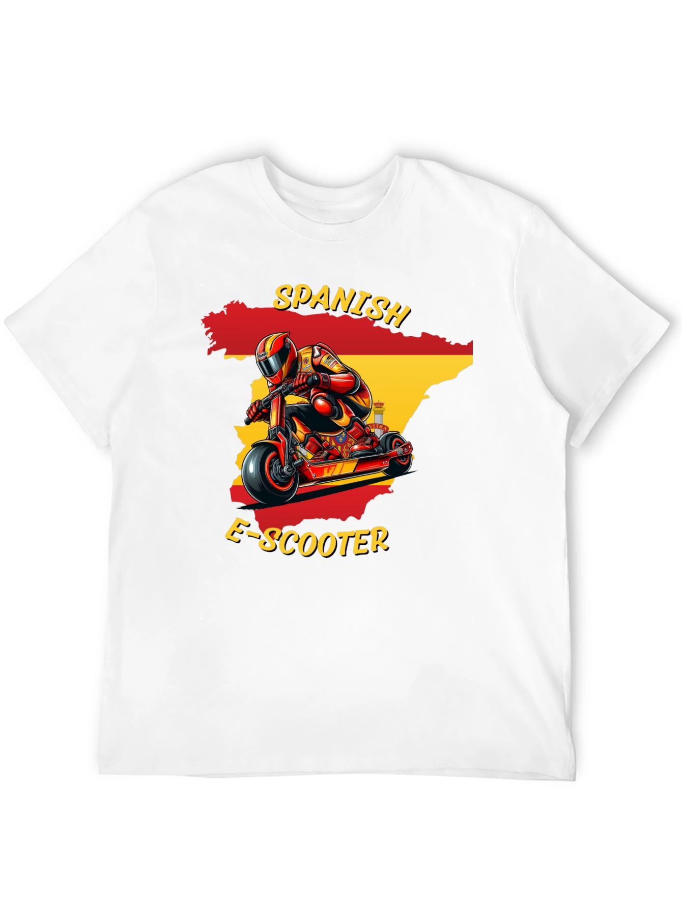 Spanish E-Scooter Rider T-Shirt - Cool Graphic Tee