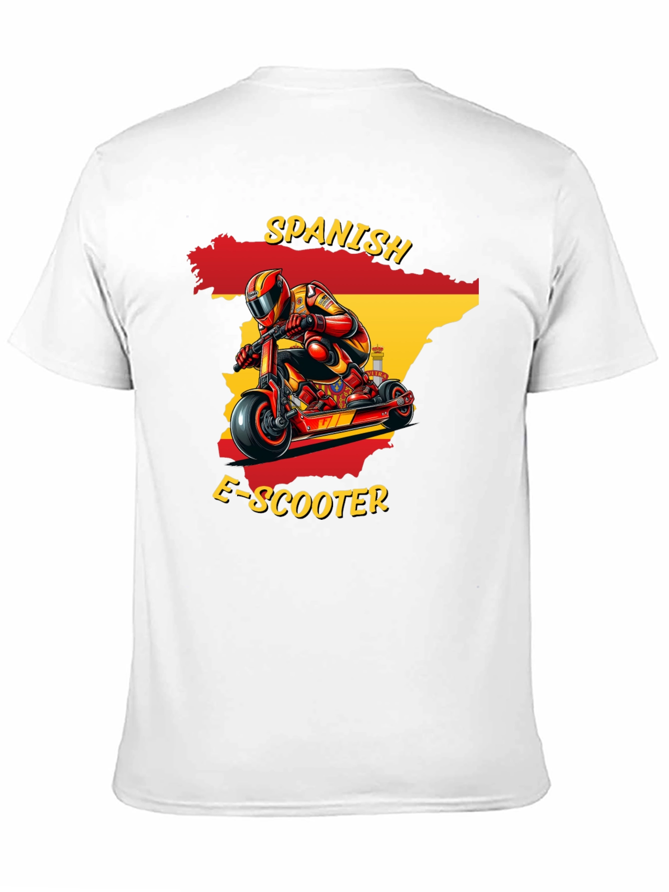 Spanish E-Scooter Rider T-Shirt - Cool Graphic Tee
