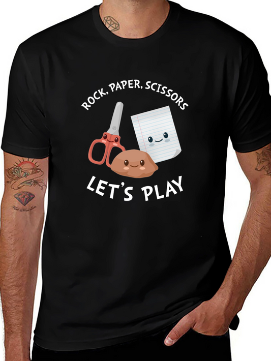 Rock Paper Scissors T-Shirt - Lets Play Graphic Tee