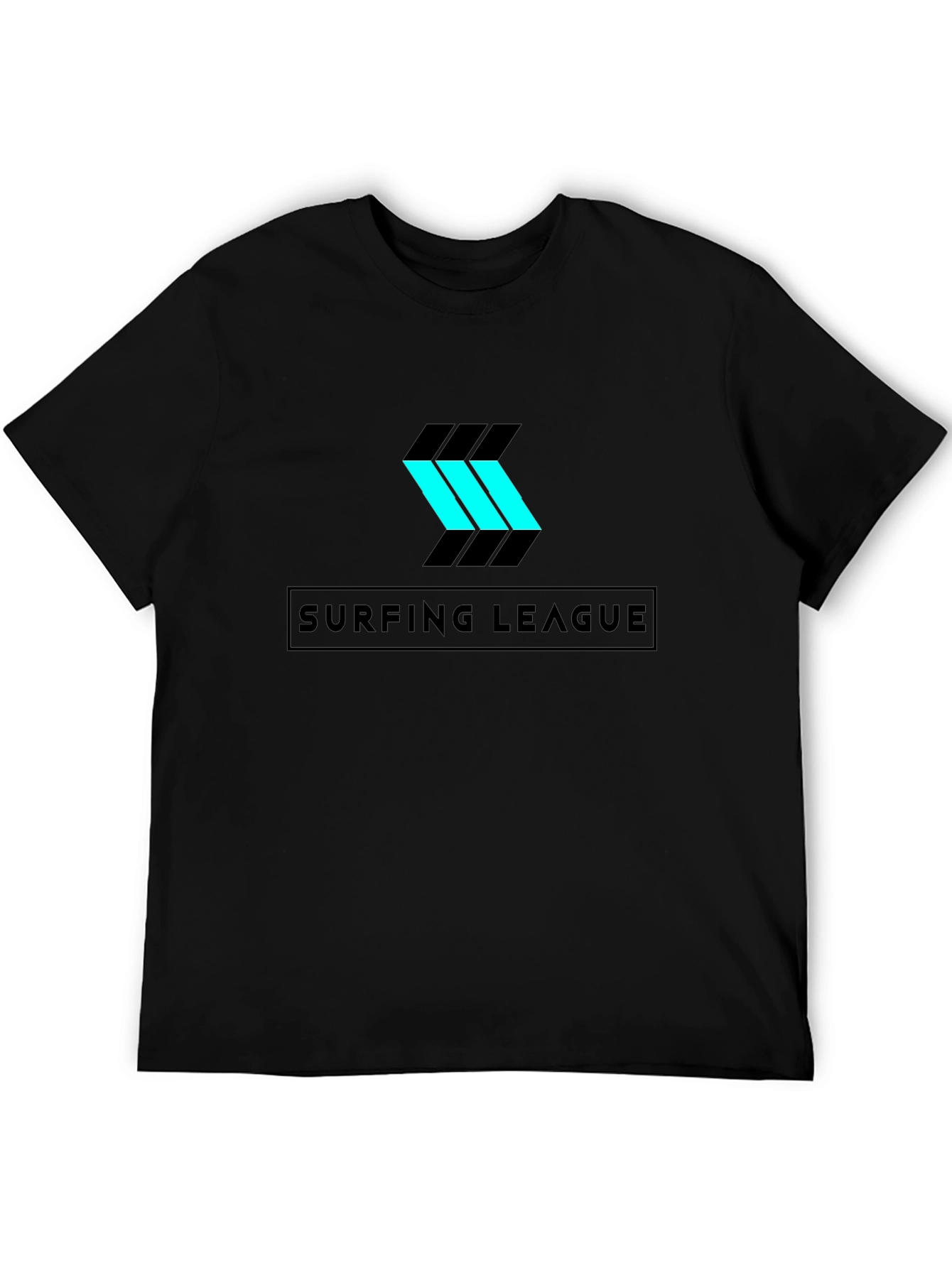Surfing League Graphic T-Shirt - Sleek Black Tee