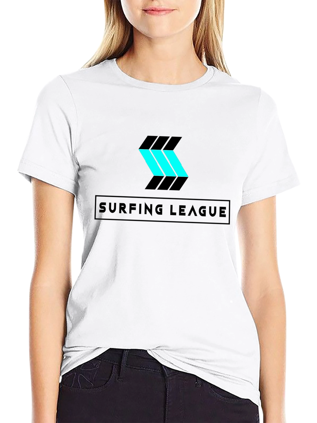 Surfing League Graphic T-Shirt - Sleek Black Tee