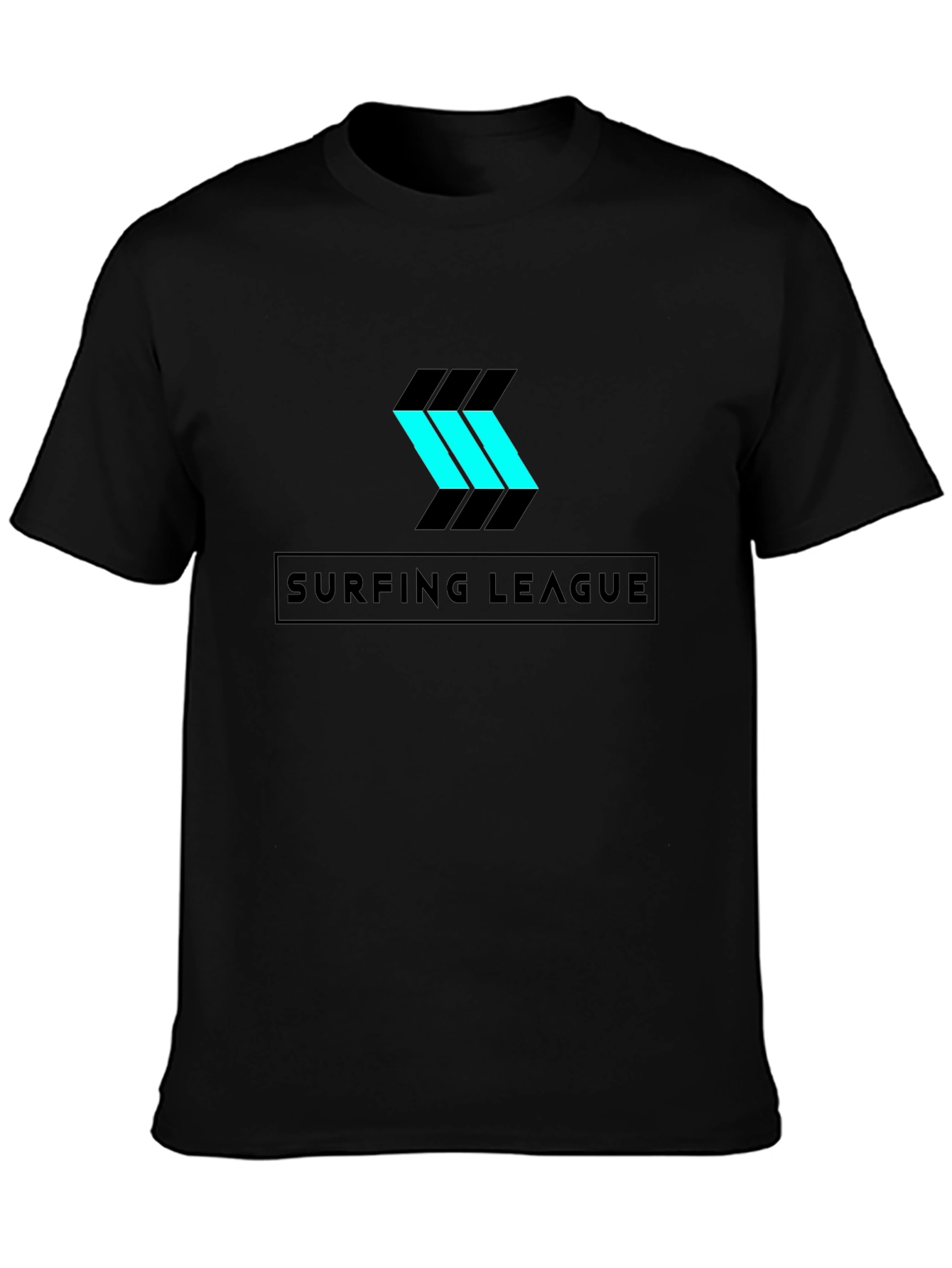 Surfing League Graphic T-Shirt - Sleek Black Tee
