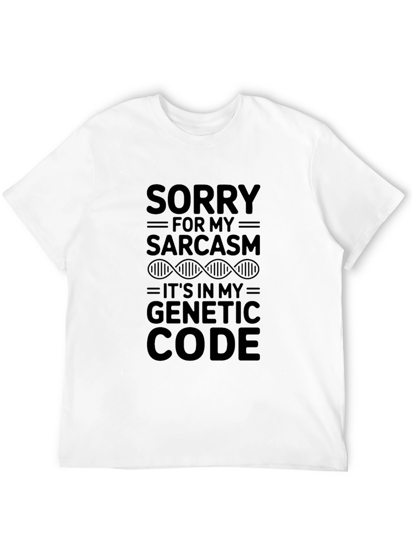 Sarcasm Genetic Code Graphic Tee - Black
