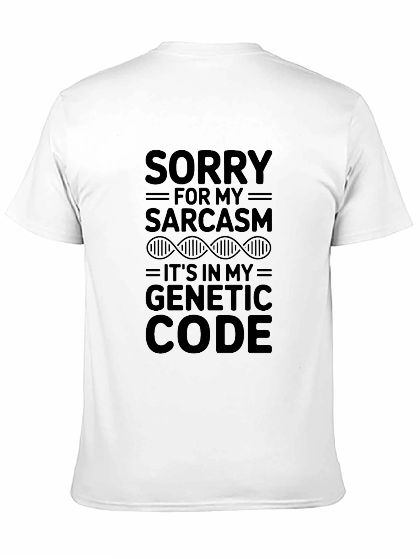 Sarcasm Genetic Code Graphic Tee - Black