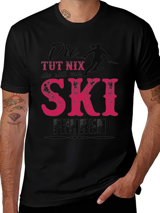 Die TUT NIX Ski Graphic Tee - Black Cotton T-Shirt