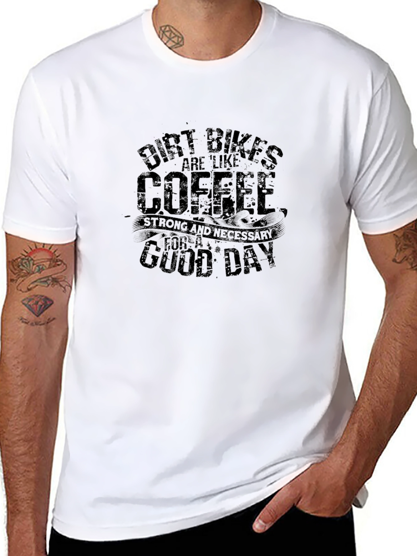 Dirt Bikes & Coffee Graphic T-Shirt