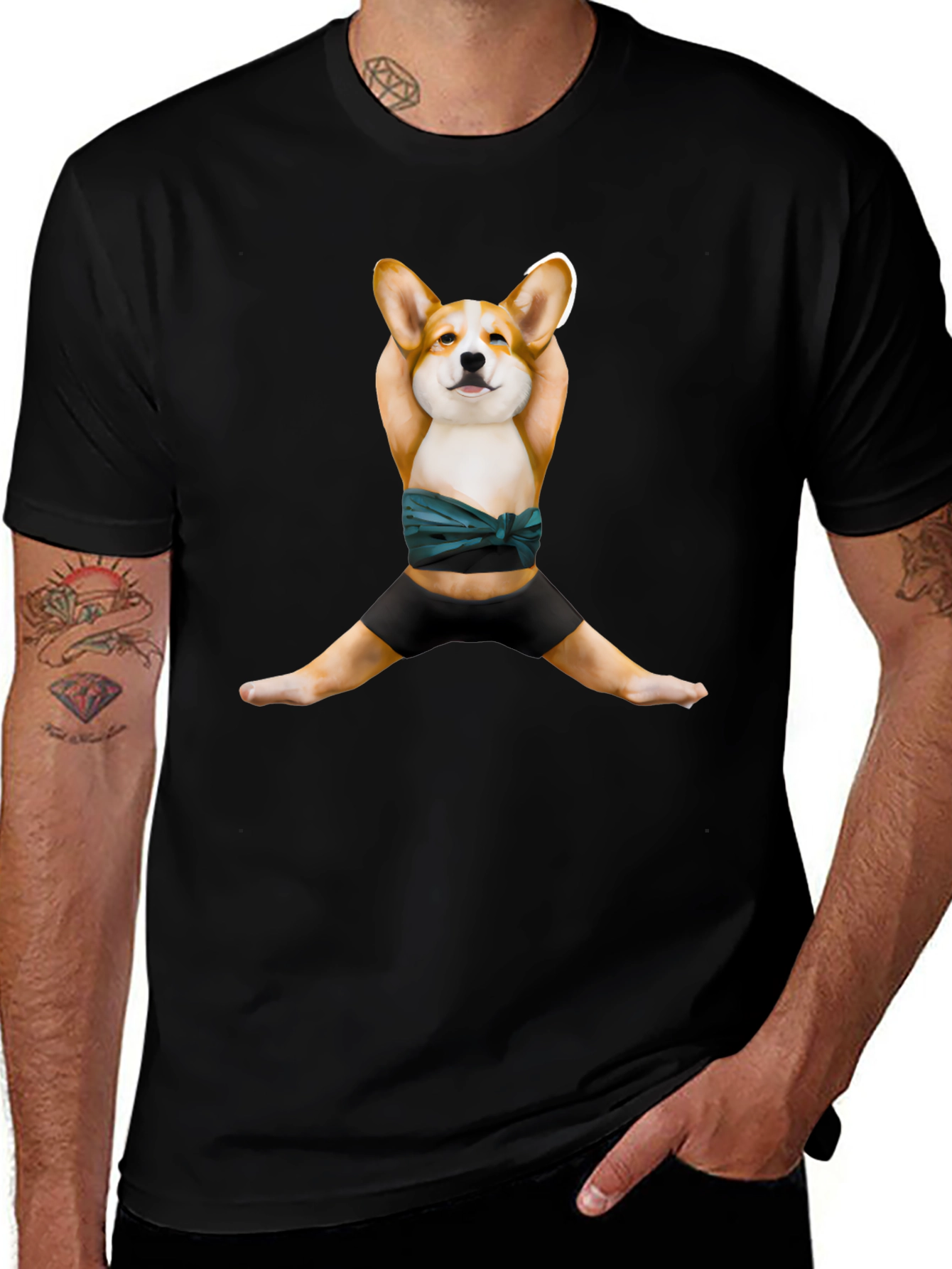 Yoga Corgi T-Shirt - Relaxed Fit
