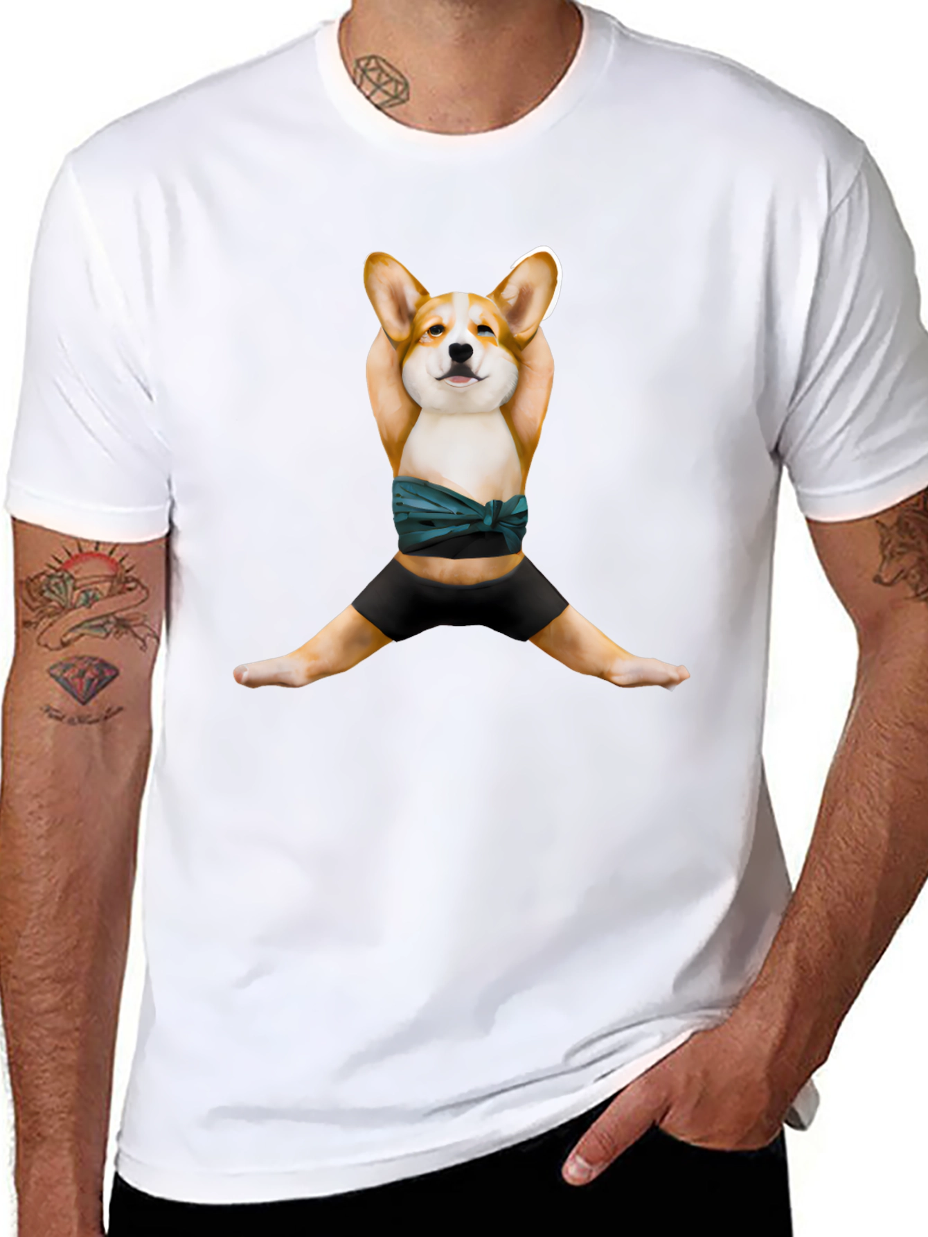 Yoga Corgi T-Shirt - Relaxed Fit