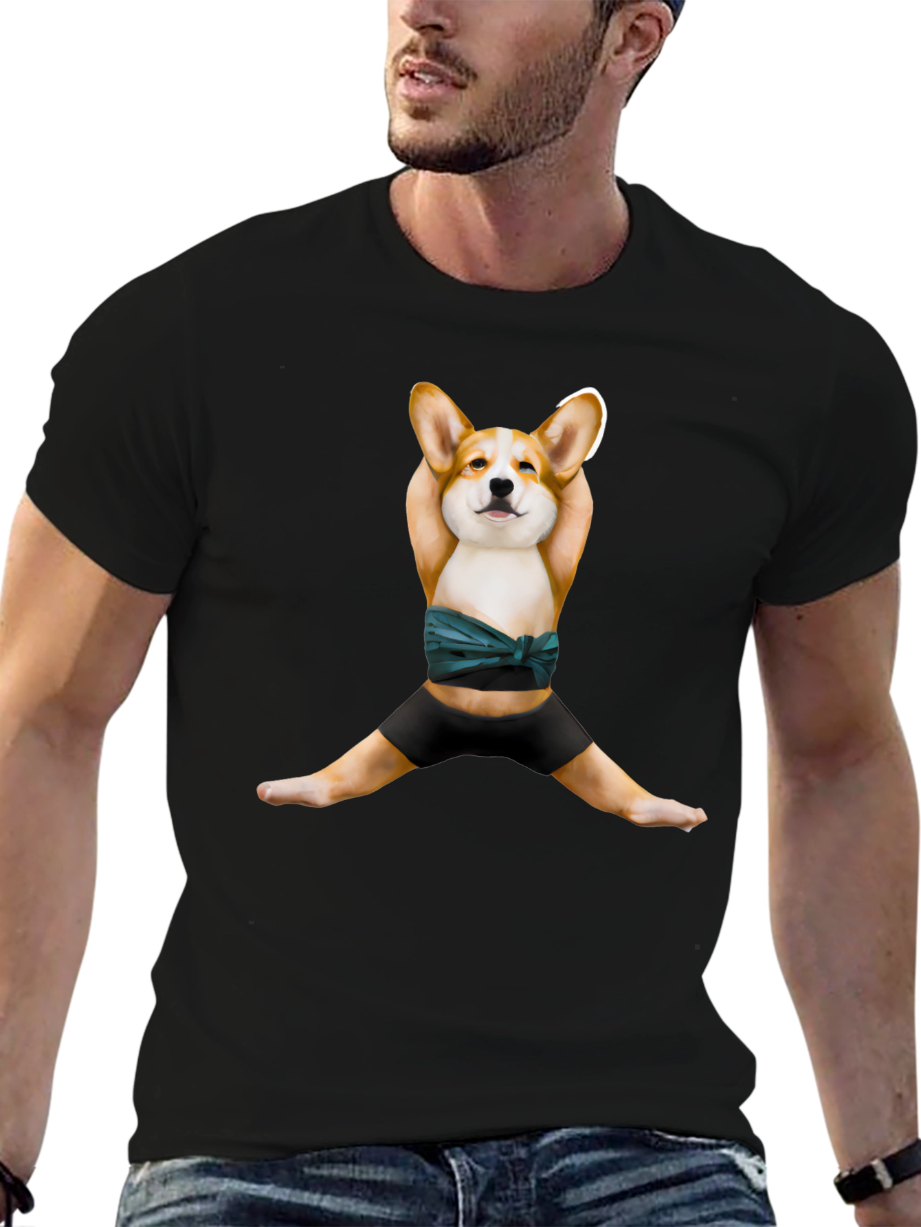 Yoga Corgi T-Shirt - Relaxed Fit