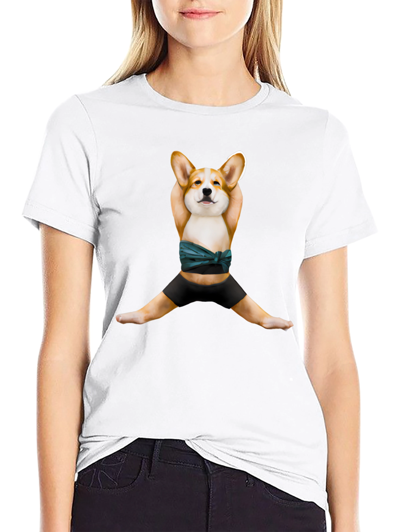 Yoga Corgi T-Shirt - Relaxed Fit
