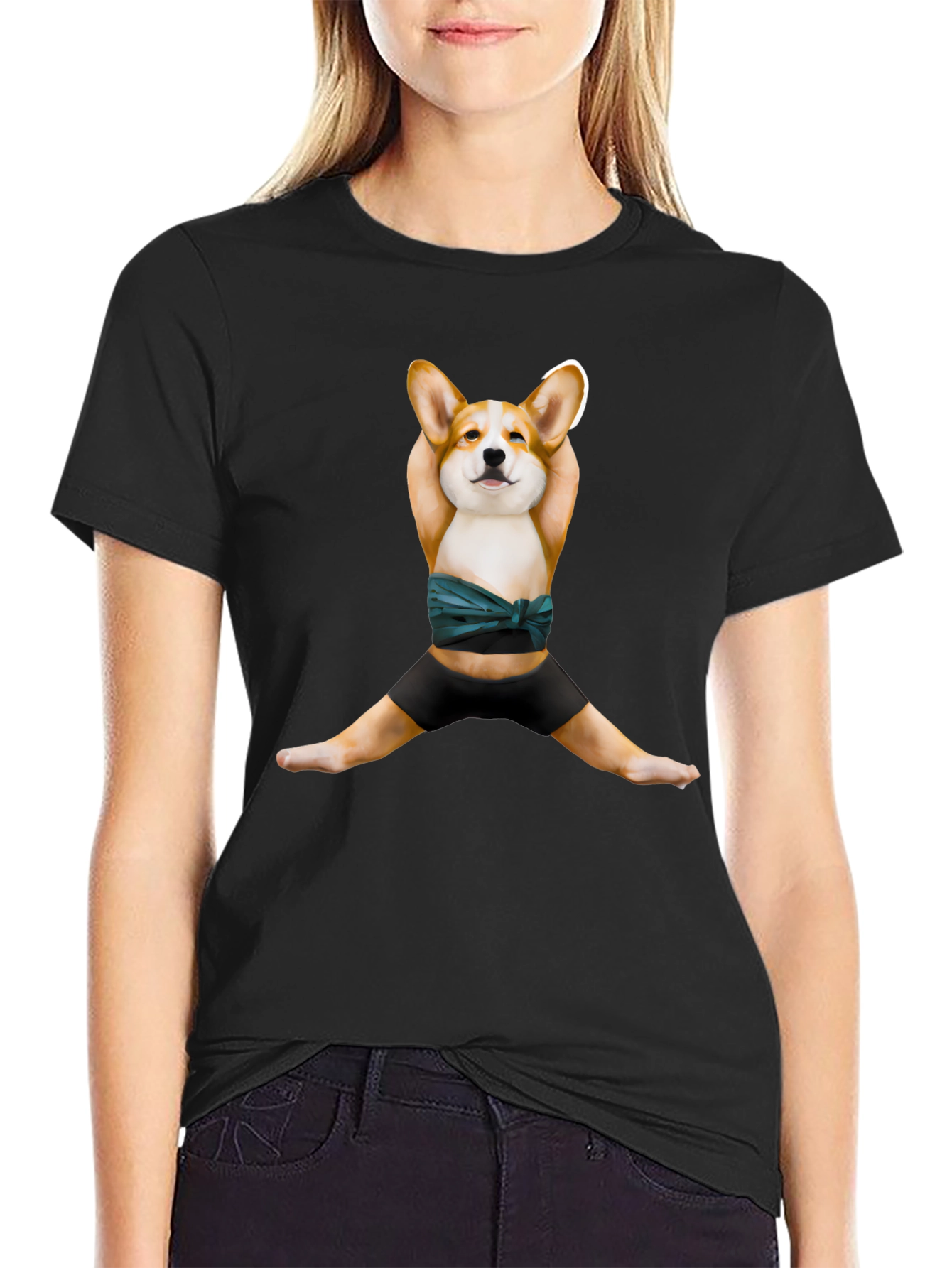 Yoga Corgi T-Shirt - Relaxed Fit