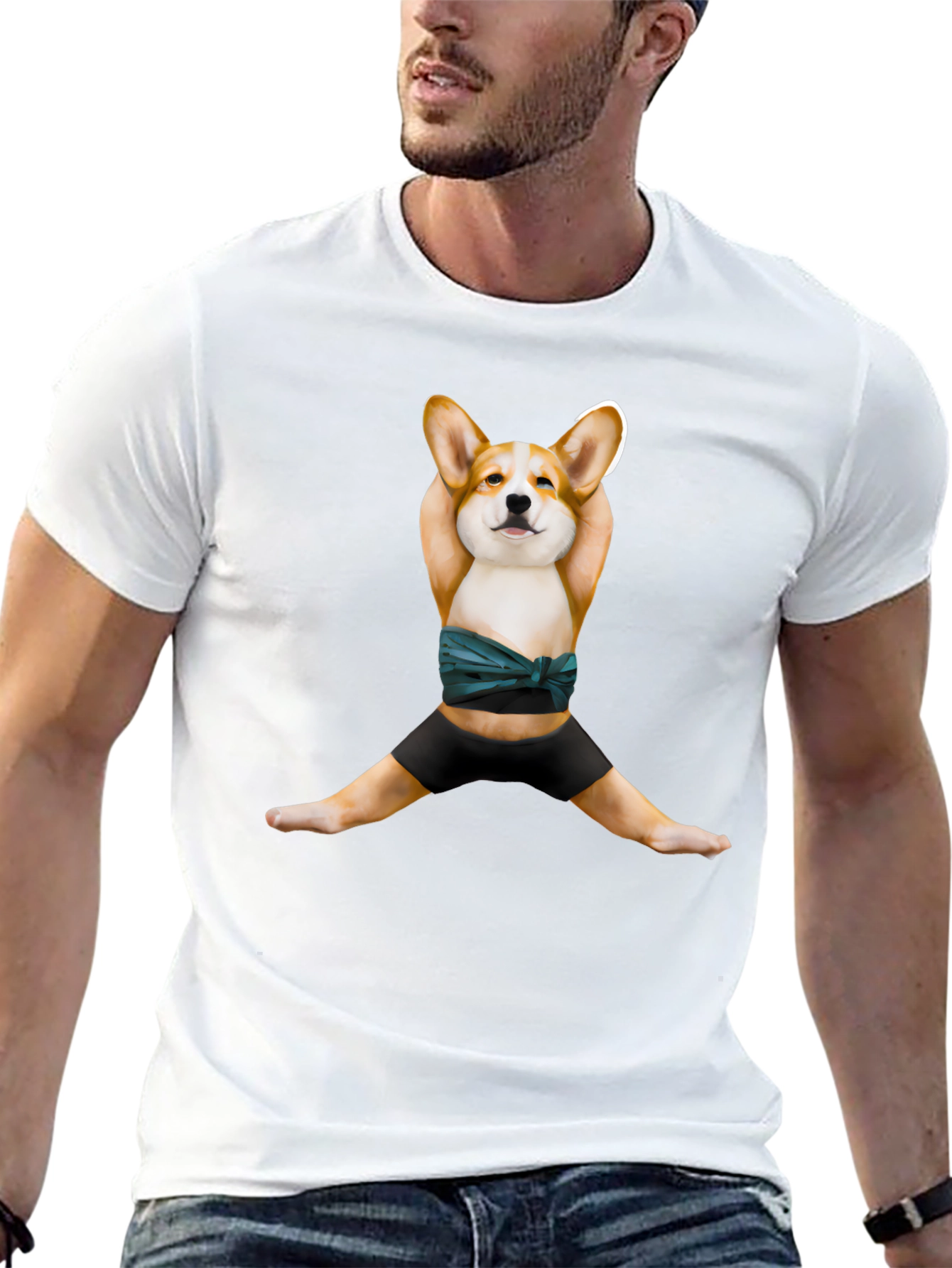 Yoga Corgi T-Shirt - Relaxed Fit