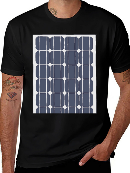 Solar Panel Grid Black Tee
