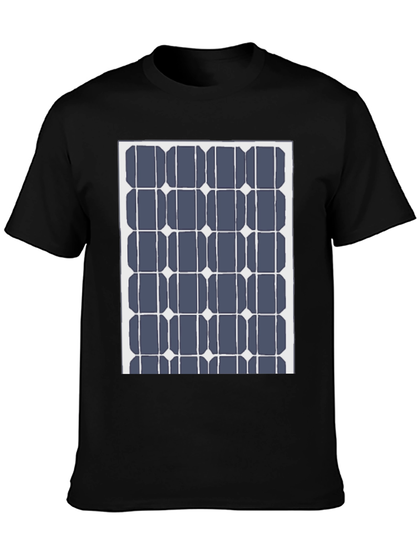 Solar Panel Grid Black Tee