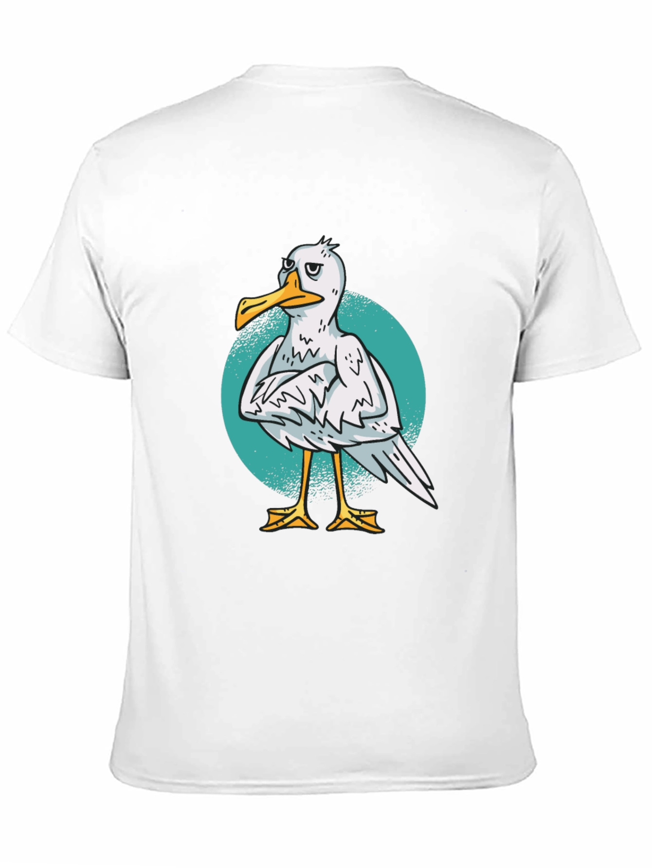 Grumpy Seagull Graphic T-Shirt - Soft Cotton