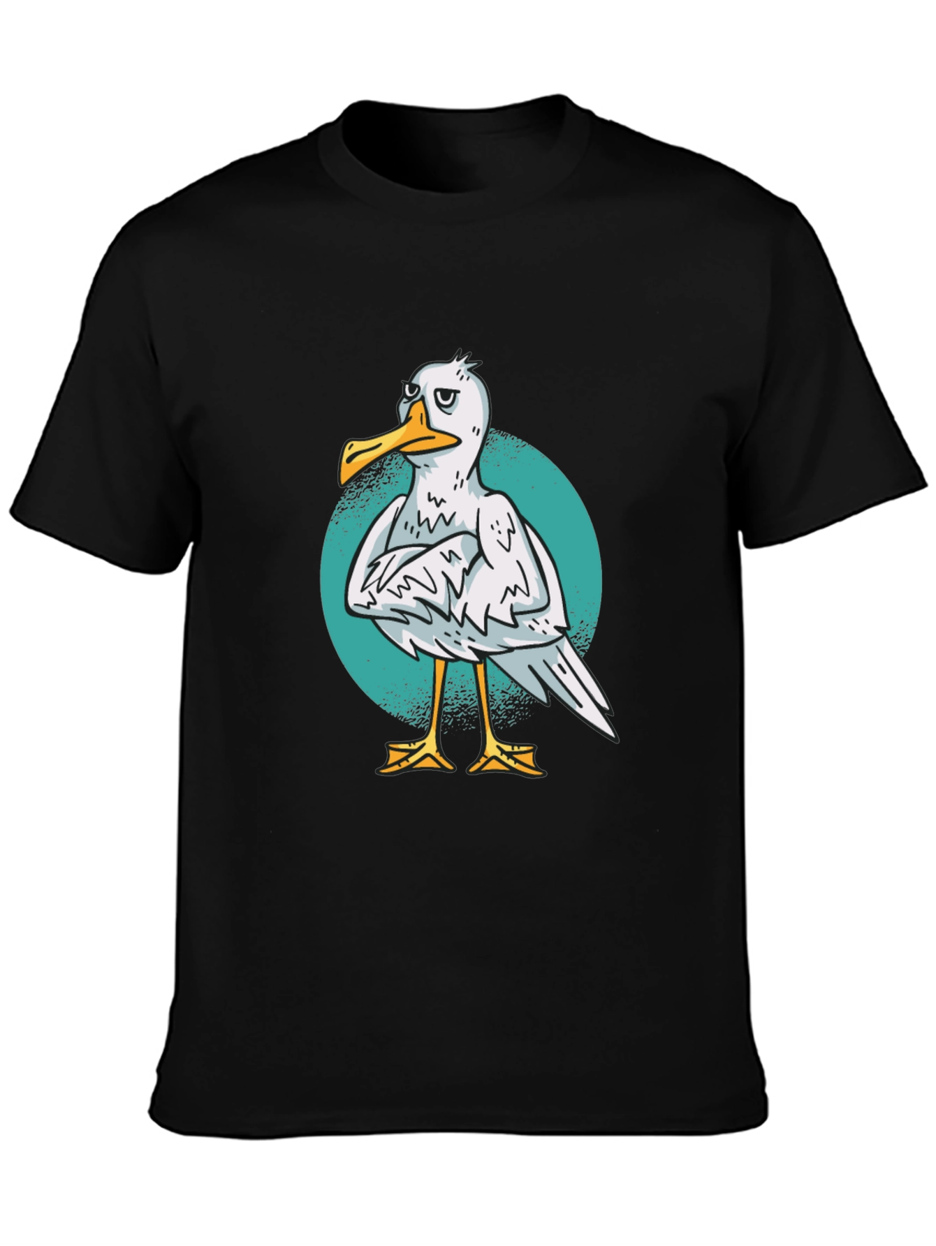 Grumpy Seagull Graphic T-Shirt - Soft Cotton
