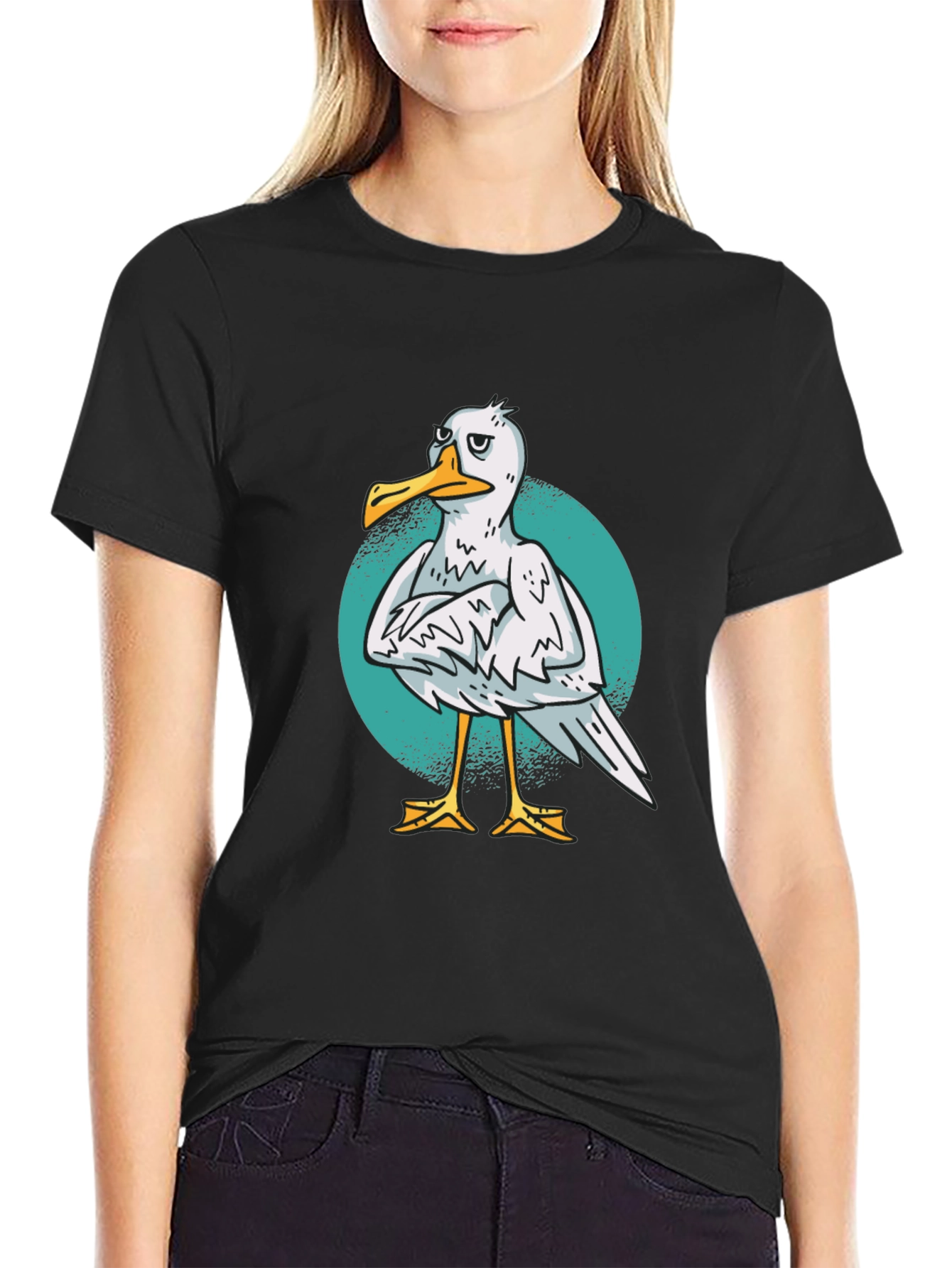 Grumpy Seagull Graphic T-Shirt - Soft Cotton