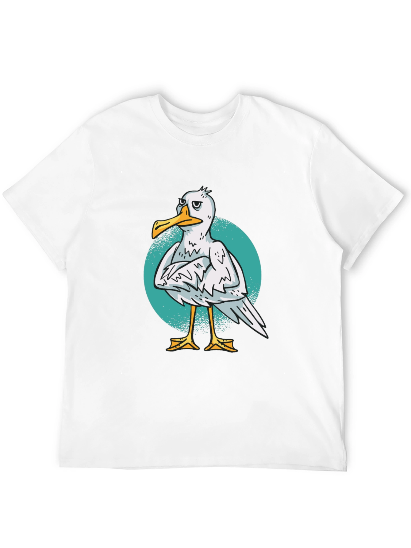 Grumpy Seagull Graphic T-Shirt - Soft Cotton