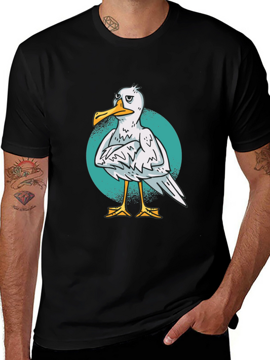 Grumpy Seagull Graphic T-Shirt - Soft Cotton