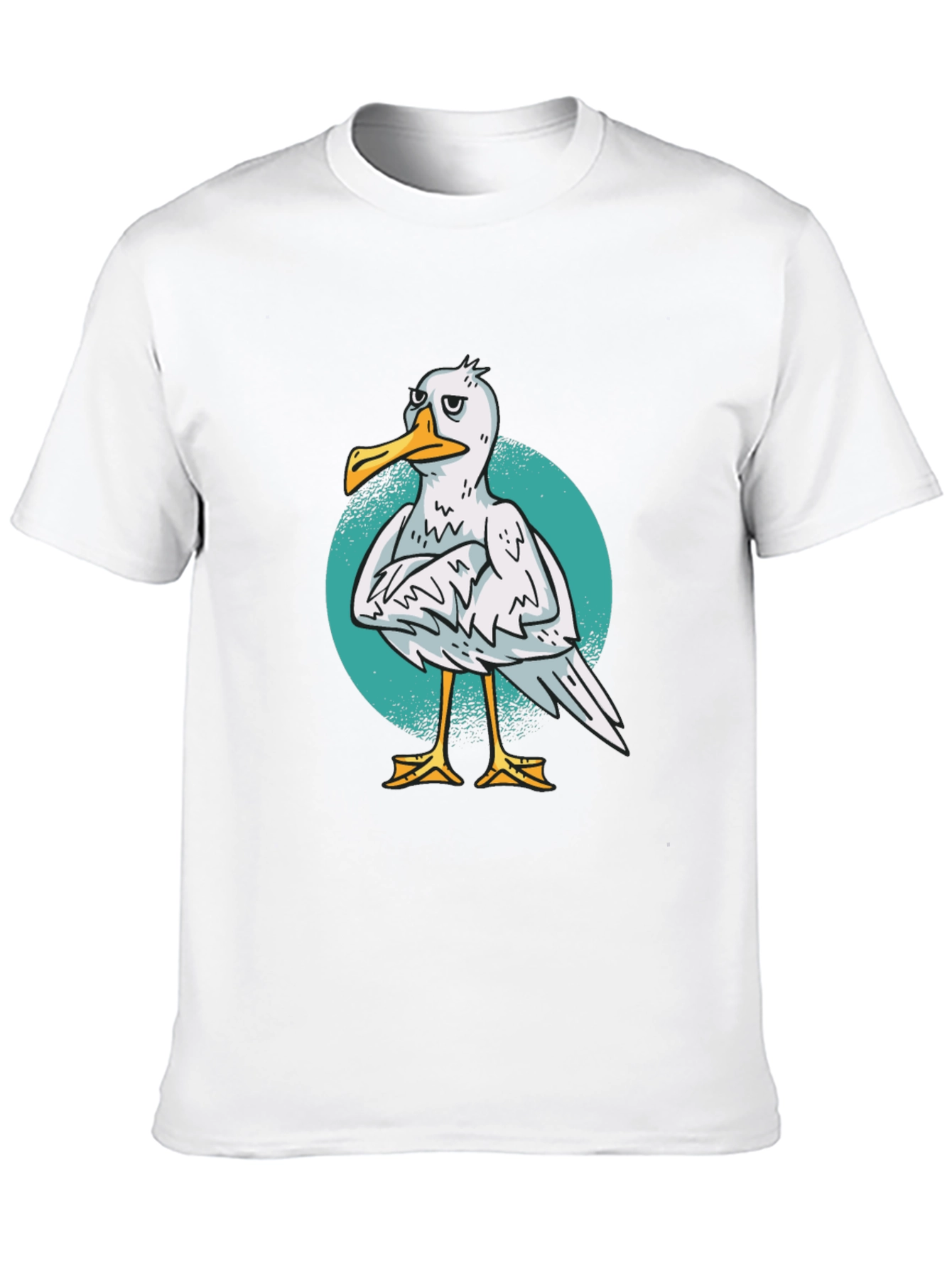 Grumpy Seagull Graphic T-Shirt - Soft Cotton