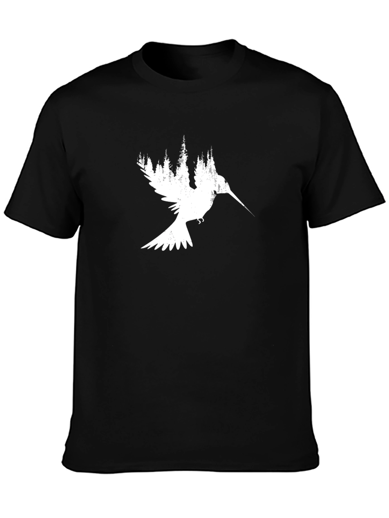Hummingbird Forest Black Graphic Tee