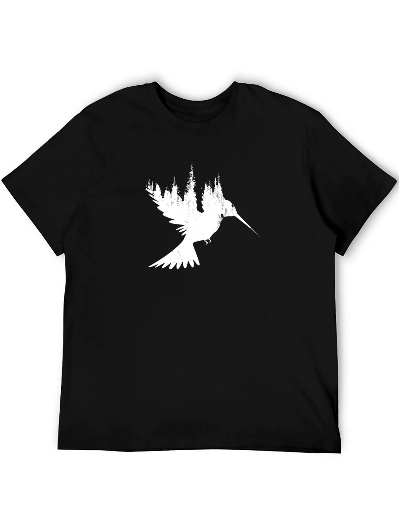 Hummingbird Forest Black Graphic Tee