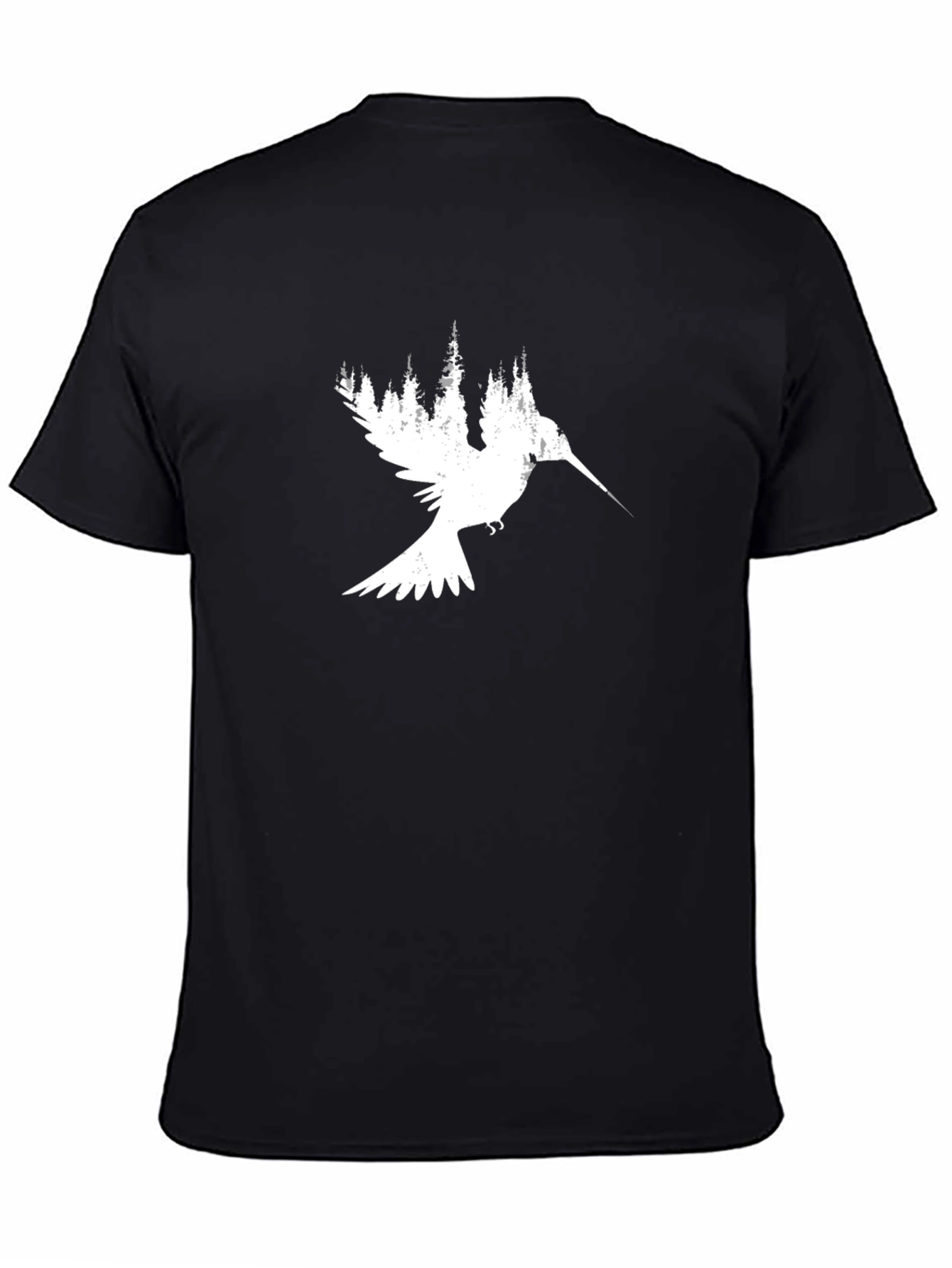 Hummingbird Forest Black Graphic Tee