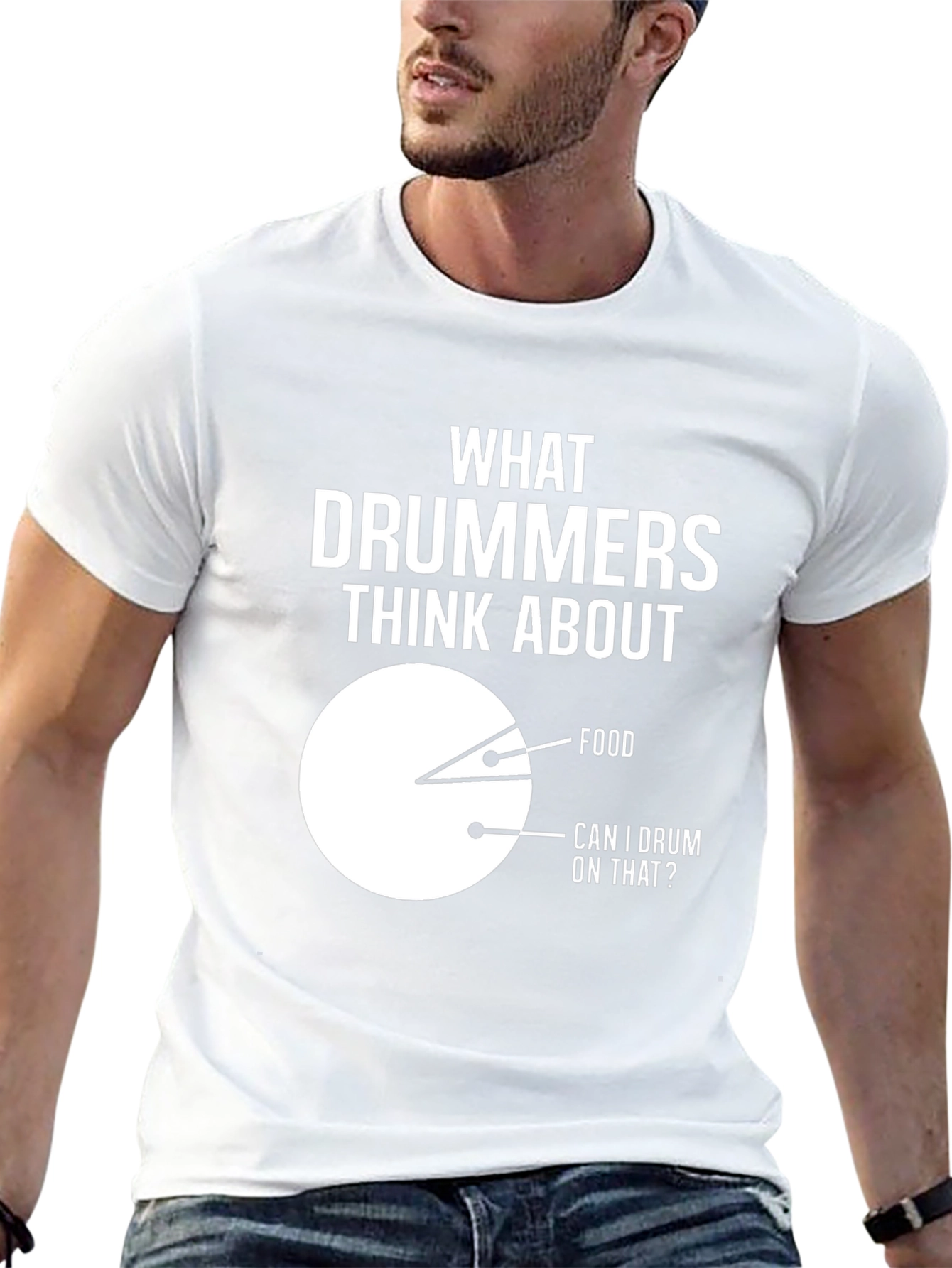 Drummer Humor T-Shirt: Food & Drumming Pie Chart