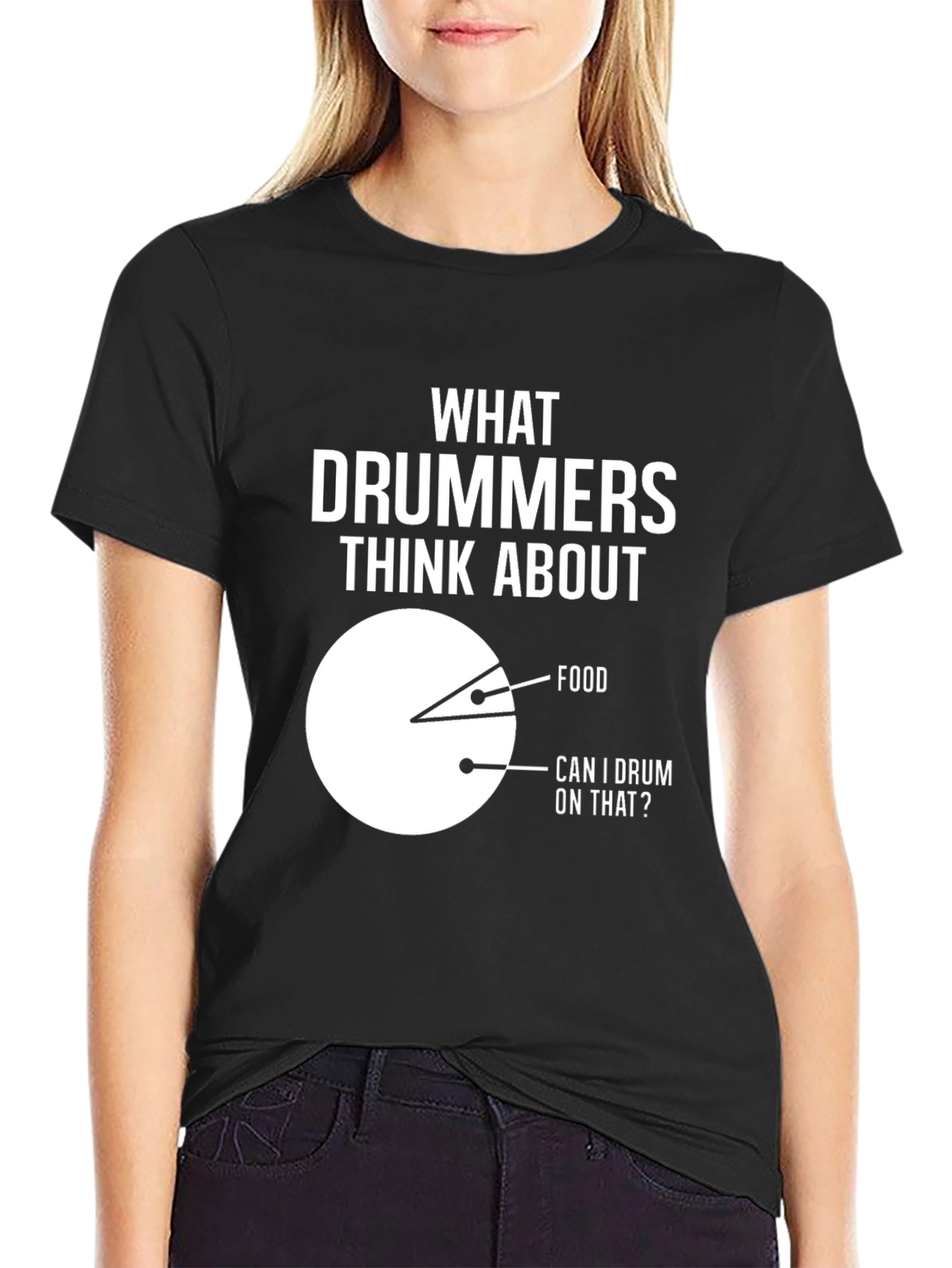 Drummer Humor T-Shirt: Food & Drumming Pie Chart