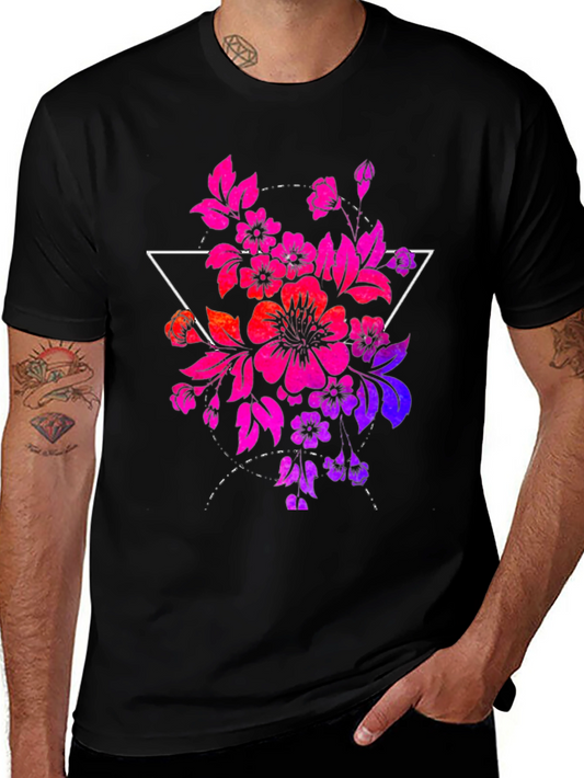 Floral Triangle Graphic T-Shirt