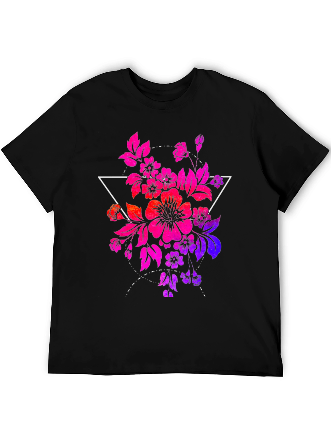 Floral Triangle Graphic T-Shirt