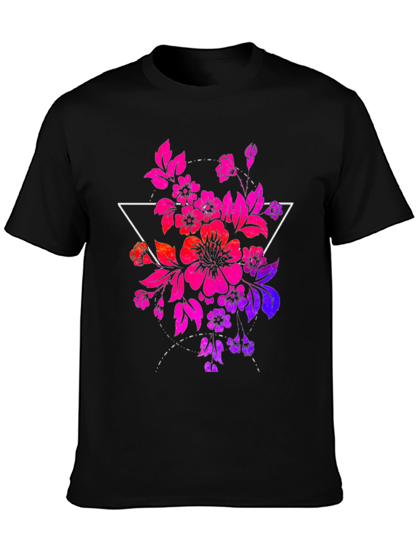 Floral Triangle Graphic T-Shirt