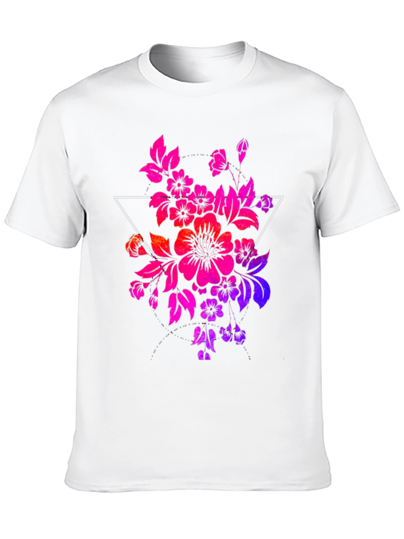 Floral Triangle Graphic T-Shirt