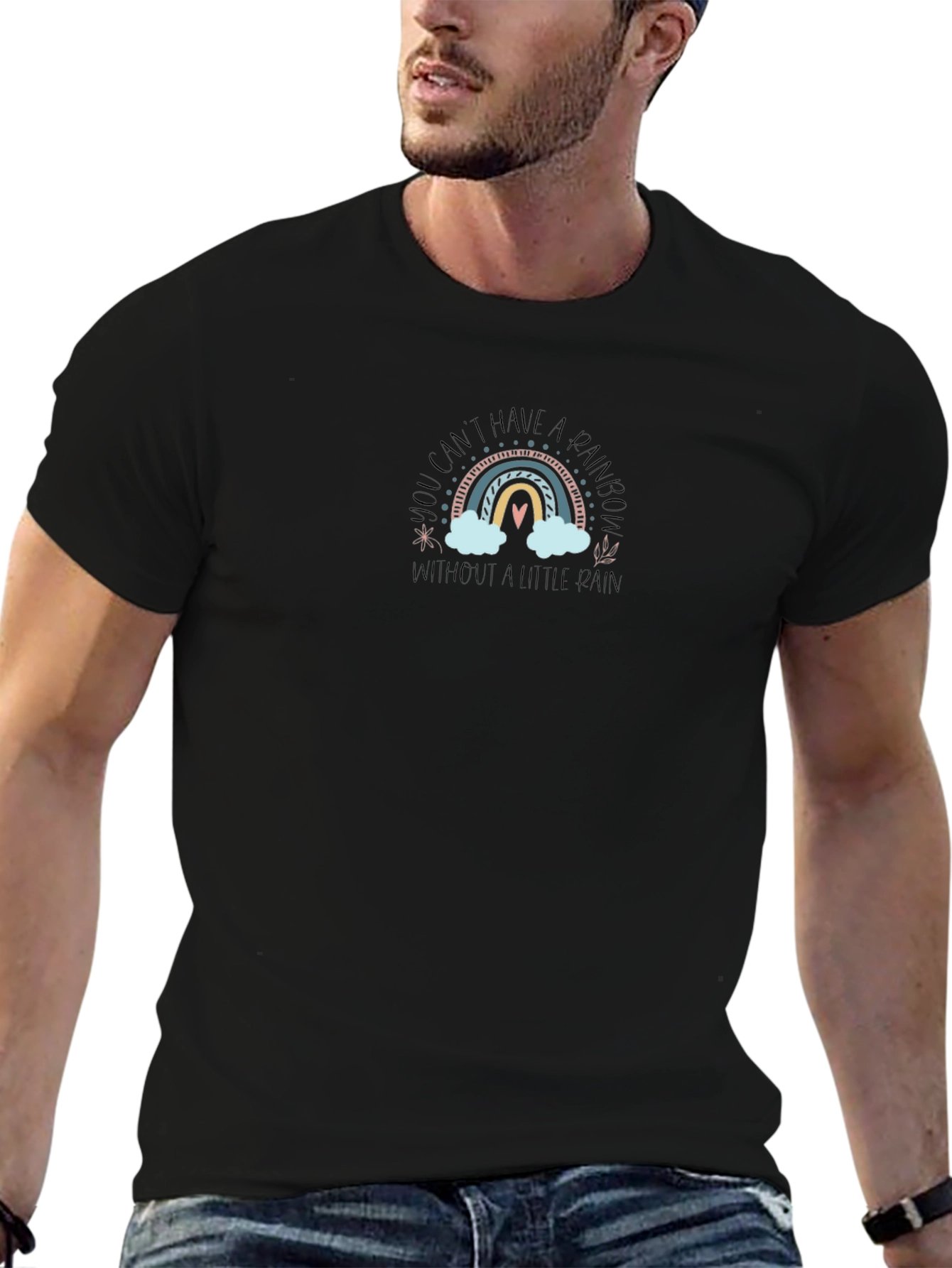 Rainbow Graphic Tee - You Cant Have a Rainbow...