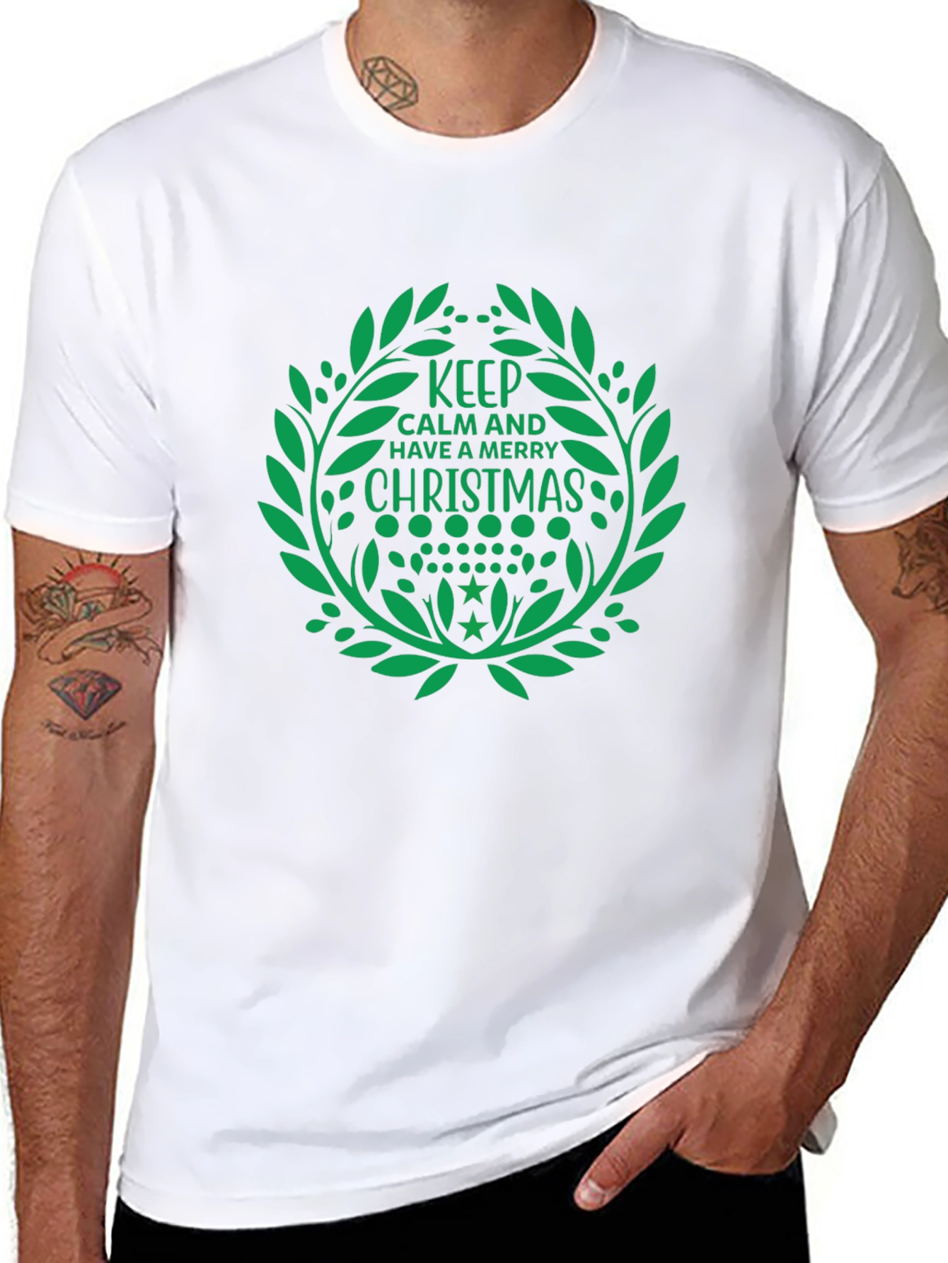 Keep Calm Merry Christmas Graphic Tee