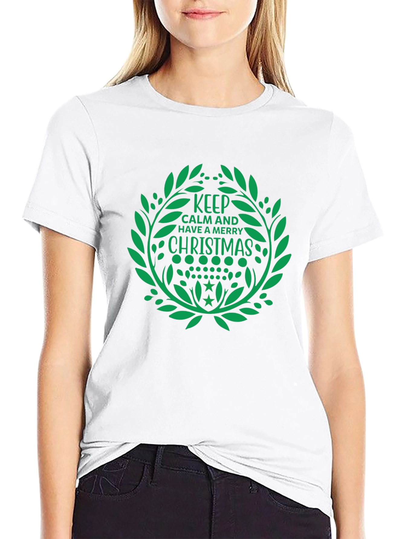 Keep Calm Merry Christmas Graphic Tee