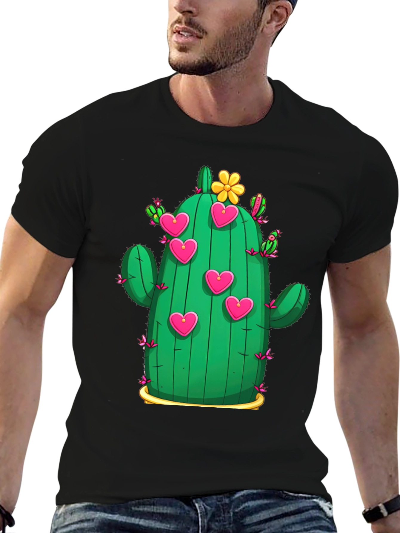 Cactus Heart T-Shirt - Trendy Graphic Tee