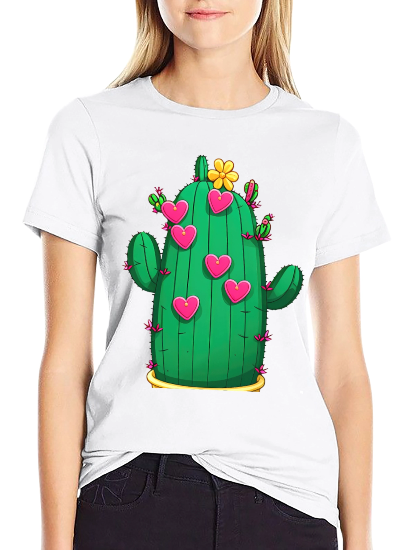 Cactus Heart T-Shirt - Trendy Graphic Tee