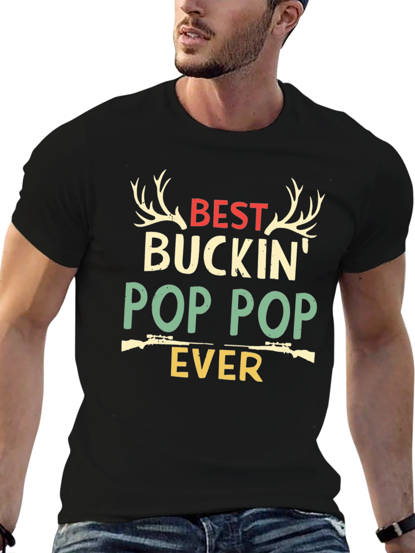 Best Buckin Pop Pop Ever Hunting T-Shirt