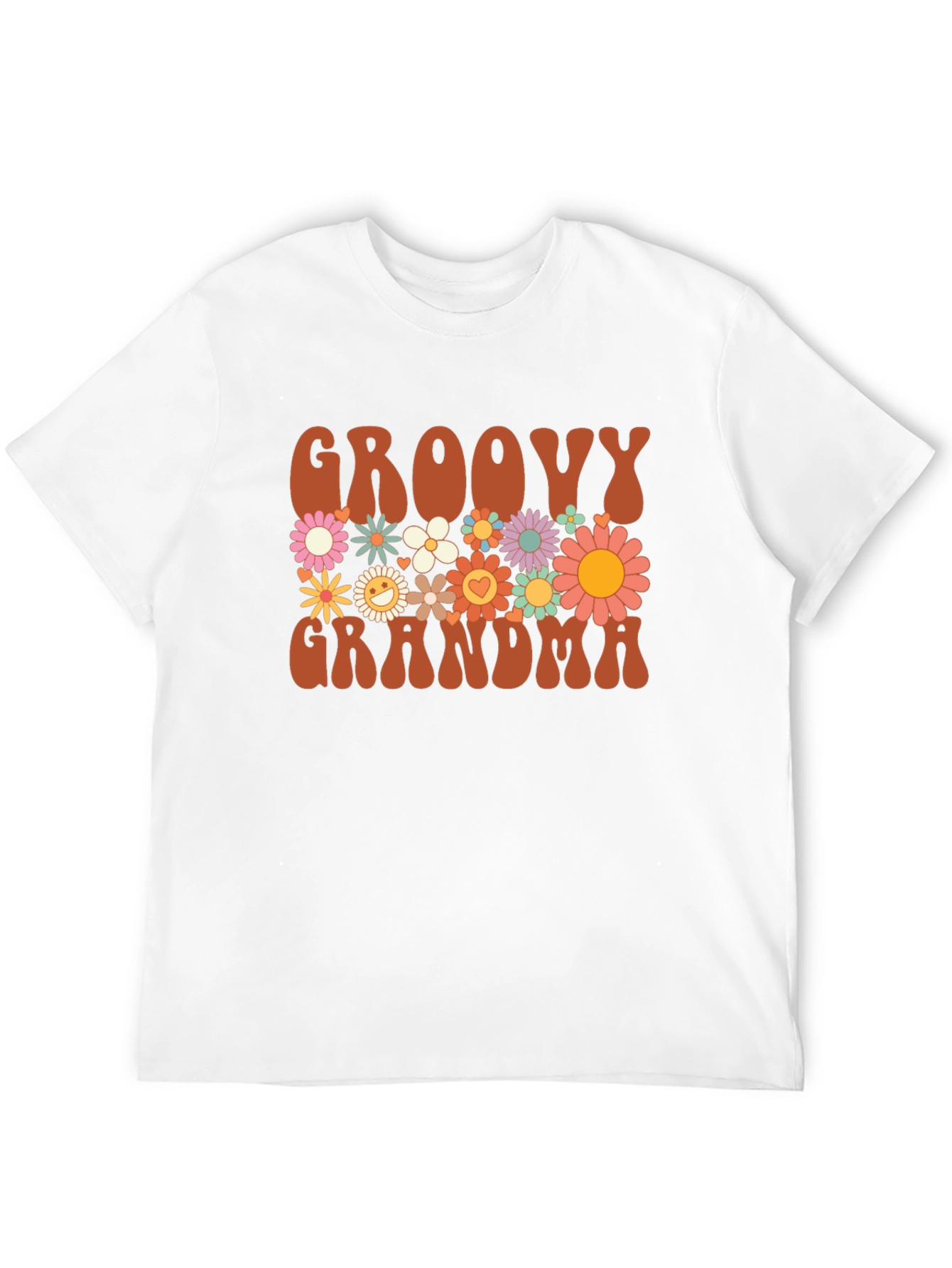 Groovy Grandma Floral T-Shirt - Retro Style