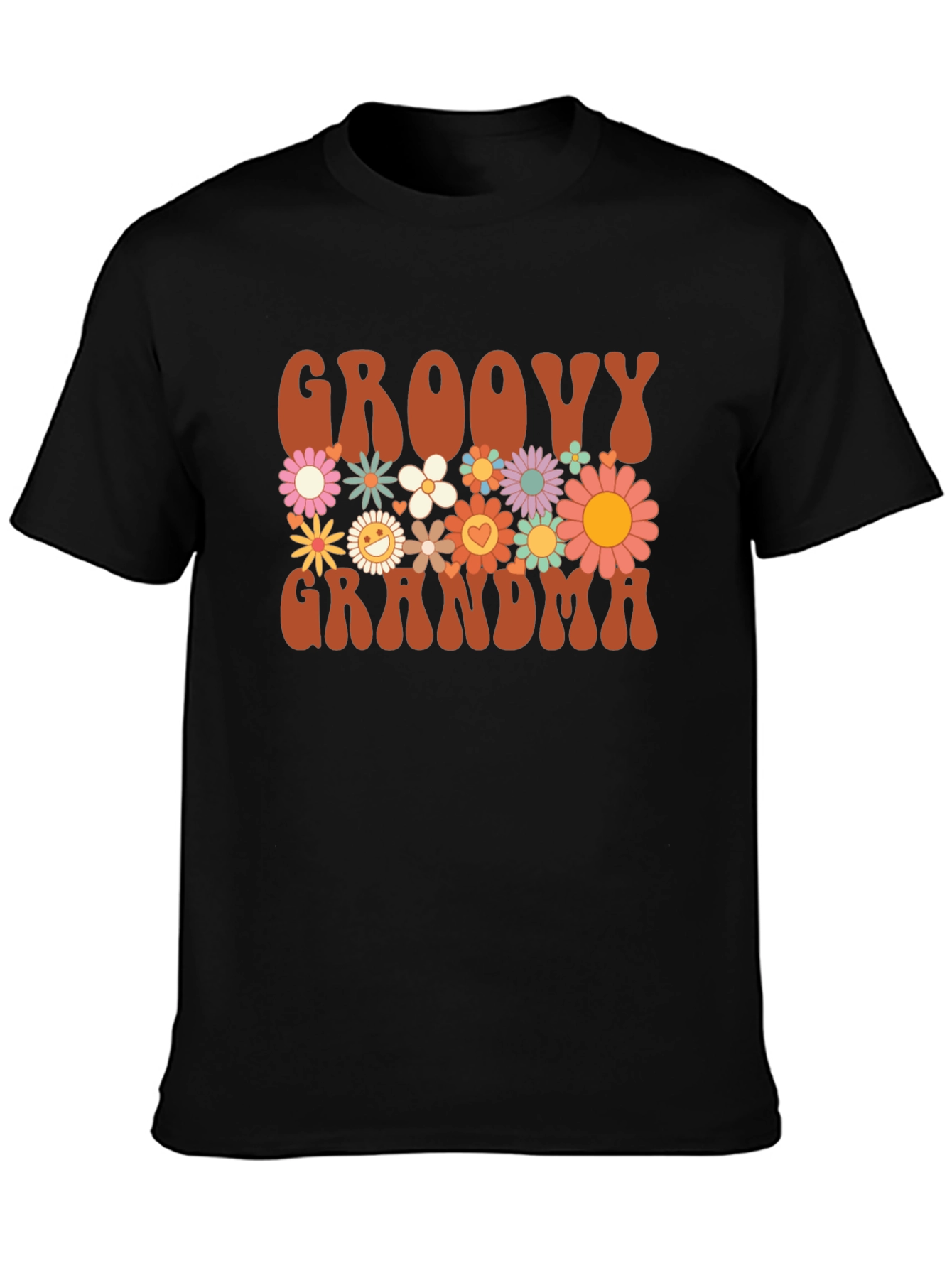 Groovy Grandma Floral T-Shirt - Retro Style