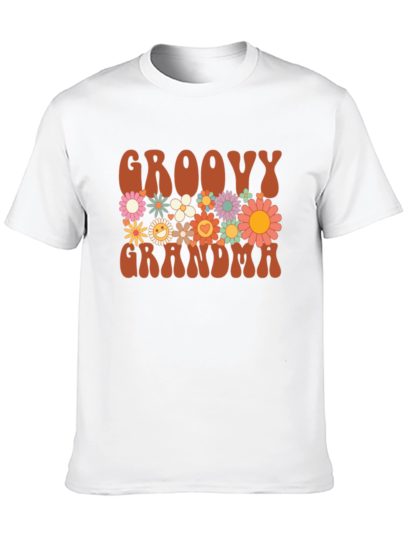 Groovy Grandma Floral T-Shirt - Retro Style